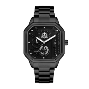 新款热款方形防水男士手表夜光日历男表石英表生活运动手表学生男