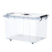 铁洋 透明带轮收纳箱 44cm*30cm*17cm(14L) 个