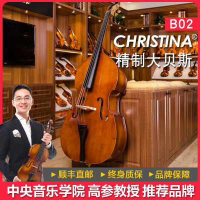 B02实木包边成人儿童考级演奏专业级低音提琴倍大提琴大贝司