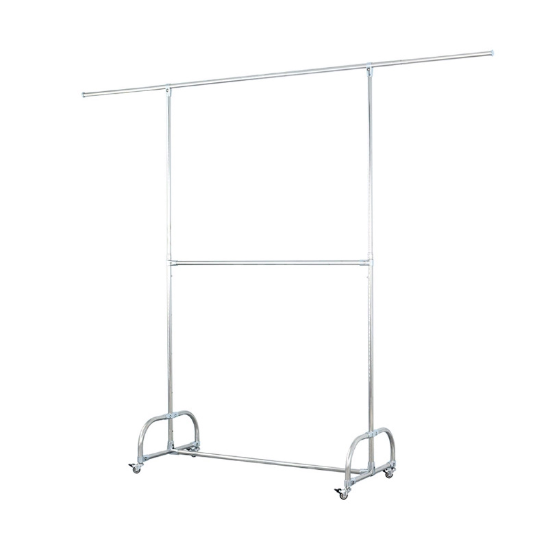 翌嘉YJ-D6-202 202不锈钢晾衣架移动伸缩单杆式晒衣架 不可升降高度款 1200*520*2000