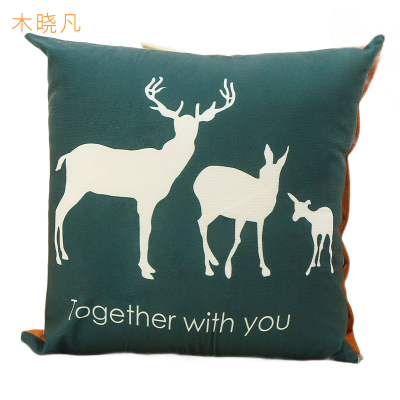 短毛绒卡通抱枕客厅大号靠垫沙发办公室床头靠枕套腰枕简约靠背