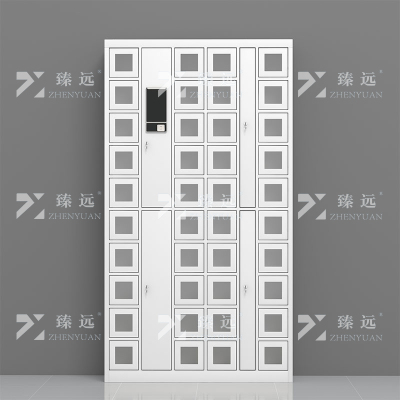 臻远ZY4031513 智能手机柜充电柜手机设备寄存柜 40门加厚板材 可视窗口