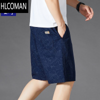 HLCOMAN印花短裤男士沙滩裤宽松夏季休闲五分裤子居家大裤衩