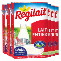 法国进口 瑞记Regilait Entier全脂成人奶粉 孕妇老年人奶粉300g[6盒装]