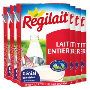 法国进口 瑞记Regilait Entier全脂成人奶粉 孕妇老年人奶粉300g[6盒装]