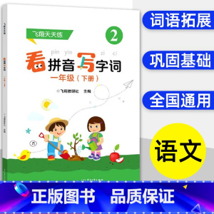 看拼音写字词 一年级下 小学通用 [正版]飞翔看拼音写字词 一二三四五年级下册上册 小学语文练习册人教版认字写字训练辨字