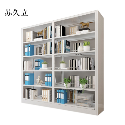 苏久立钢制书架置物架图书馆单双面书店阅览室货架档案架资料架双面一列二