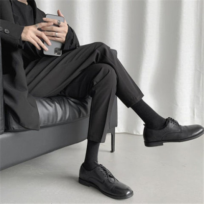 秋冬季西装裤男韩版潮流垂感小脚休闲直筒长裤子男士修身春秋西裤