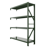 帅畅消防铁锹镐农具摆放架安保装备器材存放架绿色货架1.5米货架中型-副架