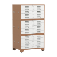 臻远 ZY-DTGA-9 工程图纸柜收纳柜 咖白色1号三节柜