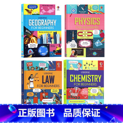 初学者4册(地理学/物理学/化学/法律) [正版]Usborne for beginners英文原版100大发现系列10