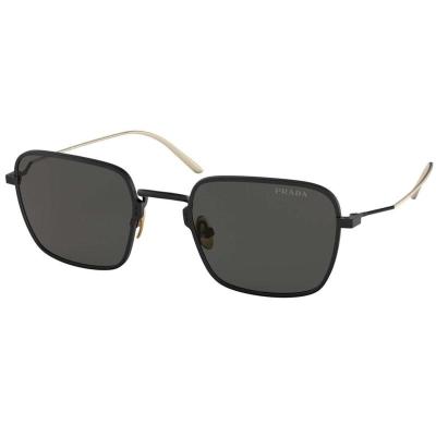 普拉达(PRADA)女士钛金几何造型灰 lens可调光太阳镜奢华出行必备 BLACK/GRAY_04Q-5S0