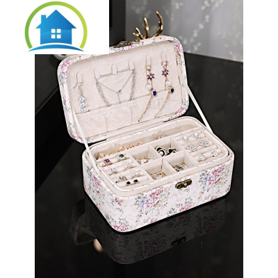 三维工匠首饰盒女公主耳坠欧式手饰品首饰收纳盒韩国大容量项链耳钉整理盒
