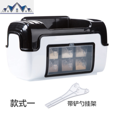 调味罐调料盒置物架组合装 厨房用品盐罐调料罐收纳盒套装 三维工匠