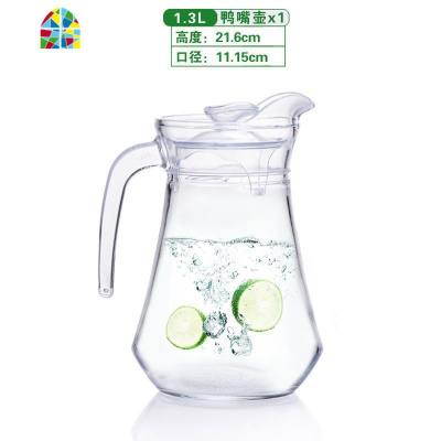 凉水壶玻璃大容量水壶可高温水杯玻璃啤酒杯喝杯子套装家用冷水壶 FENGHOU 6支加厚八角杯