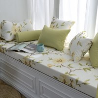 家柏饰(CORATED)高密度海绵飘窗垫窗台垫定做沙发垫北欧阳台垫榻榻米可机卡座 花6号色 18cm飘窗垫