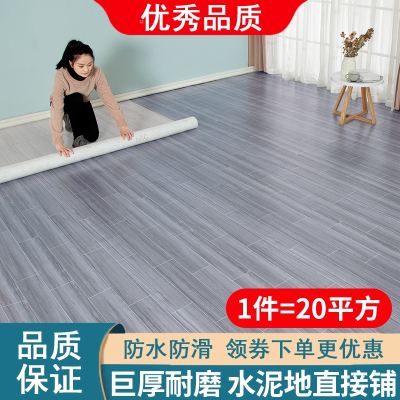 地毯卧室客厅大面积法耐全铺家用防水防潮pvc革加厚免洗地垫ins风