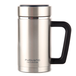 富光不锈钢保温杯带手柄把刻字定制商务男女士办公室茶水杯子