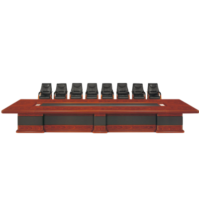 慧采云 实木皮会议桌办公桌现代培训办公桌长桌多功能简易大型尺寸可定制油漆会议桌