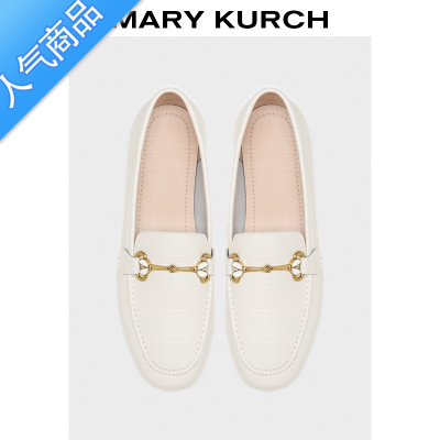 SUNTEK马衔扣乐福鞋女春夏豆豆鞋软底舒适平底单鞋休闲一脚蹬小皮鞋