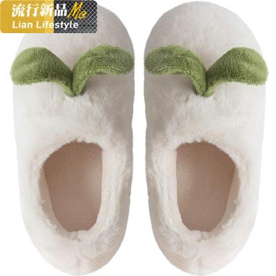棉拖鞋女包跟冬季可爱毛绒学生宿舍加绒带后跟少女心萝莉毛毛卡通知义(ZHIYI)