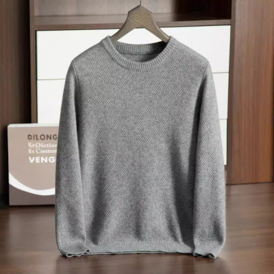 3股加厚时尚男士羊绒衫秋冬简约都市外穿毛衣保暖针织打底衫大码