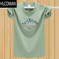 HLCOMAN夏季男士短袖t恤半袖宽松休闲运动上衣胖子男装潮大码汗衫