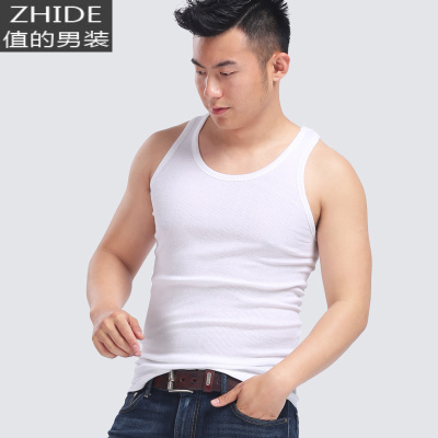 SUNTEK兄华内衣男士32支棉棉背心运动打底跨栏健身修身型潮透气6608马甲/背心