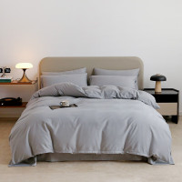 彼加曼 BGM-T2528“奥丁灰”素暖全棉加厚四件套(被套200*230cm)
