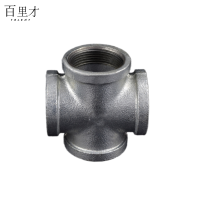 百里才 镀锌四通 DN25 个