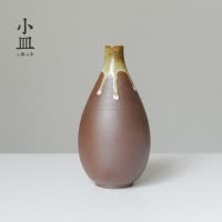 小花瓶摆件客厅插花陶瓷复古禅意现代简约日式茶艺插干花水培花器 三维工匠 旋方-花插