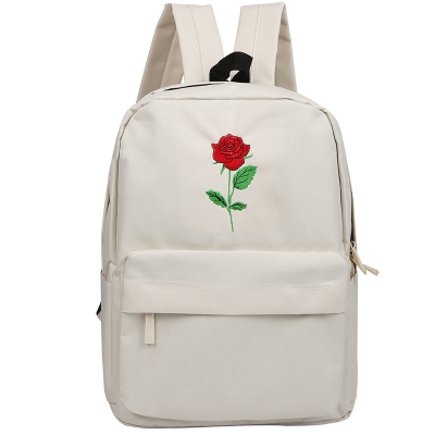 女士背包双肩背包双肩包女帆布小包书包女士双肩包女韩版女背包双肩包百搭旅行背包女SO180154B白色