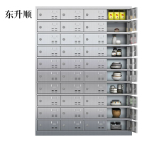 东升顺201不锈钢食堂带锁餐具柜40门餐盘柜钥匙锁1800*1350*400