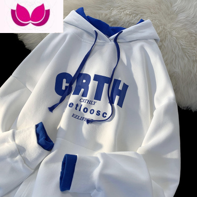 七斓美式连帽卫衣男潮牌加绒加厚2022新款青少年大码情侣外套