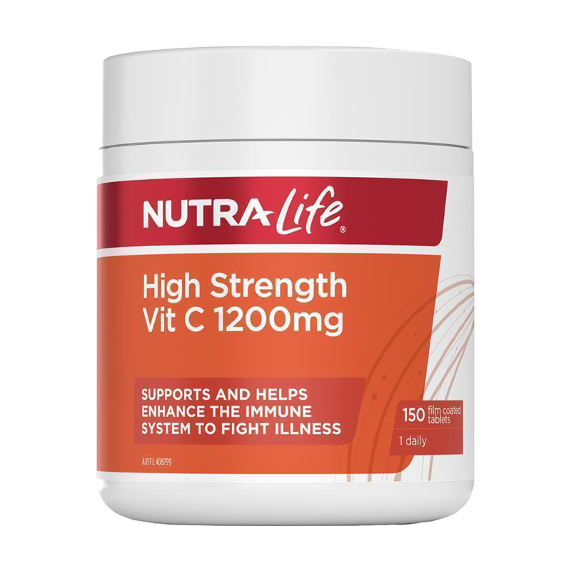 Nutralife 纽乐 高强度VC维生素C片剂 1200mg 150粒 1瓶装 无酸不伤胃 新西兰