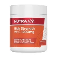 Nutralife 纽乐 高强度VC维生素C片剂 1200mg 150粒 1瓶装 无酸不伤胃 新西兰