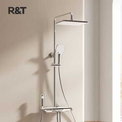 瑞尔特R&T智能圆形带升降S20淋浴套装节水2级花洒设计典雅