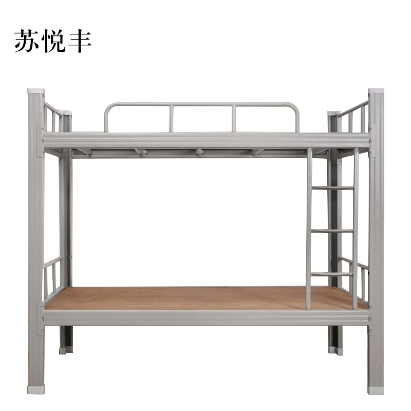苏悦丰铁架床钢木床宿舍床灰色加厚型2000X1000含床板