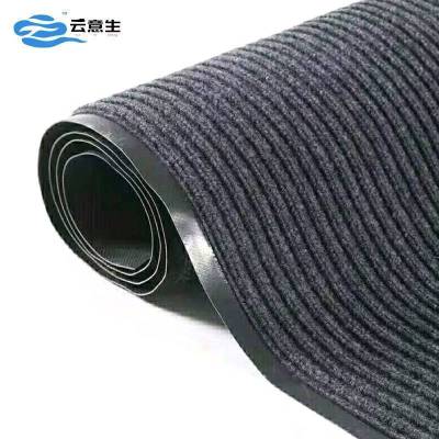 云意生 PVC双条纹 地毯 灰色 0.9米宽*15米长/m