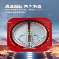 潜水艇(Submarine)GN160厨房油烟机止逆阀镀锌碳钢加厚防火升级款烟道止回阀防鼠咬