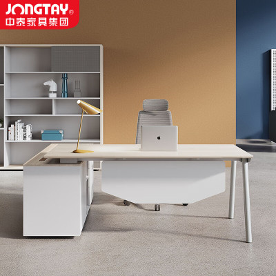中泰(jongtay)老板桌办公桌简约现代商务领导办公桌木质办公家具1.8米 J-AT-BB18R