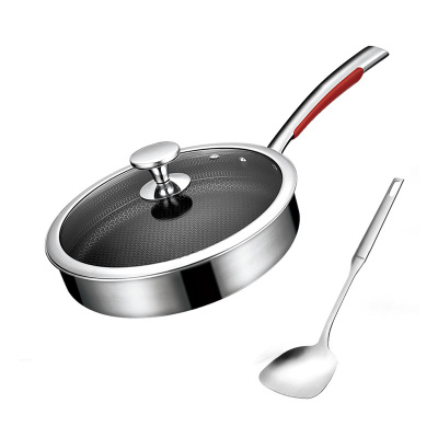 康巴赫煎锅26cm蜂窝纹理均匀加热耐磨耐用JFG26A3