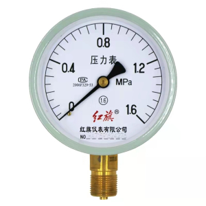 红旗 压力表精检款 Y100 1.6MPA 块