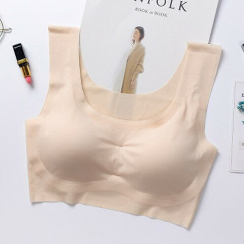 两件装一片式无痕内衣安心正品超薄无钢圈性感少女内衣运动瑜伽美背心舒适韩版文胸