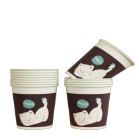 祥铁 一次性纸杯家用加厚食品级咖啡杯加硬防烫耐高温热饮杯子待客水杯60只 包