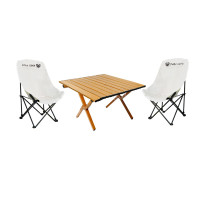 MAKI zaza户外折叠躺椅超轻折叠椅露营装备钓鱼椅便携式办公室午休午睡椅 克米特椅蛋卷桌3件套组合