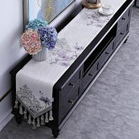 家柏饰(CORATED)餐桌五斗柜桌旗新中式电视柜长方形盖布茶几长条装饰布茶旗布家用