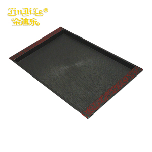 金迪乐酒店宾馆收纳托盘长方形客房仿木纹收纳盘定制