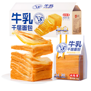 牛乳千层吐司减低o0脂肪无糖精黑麦吐司片卡健身代餐饱腹整箱早餐食品