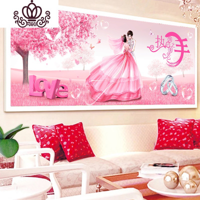 封后点贴钻十字绣2019新款客厅结婚喜庆5d钻石画情侣满钻钻石绣砖石画